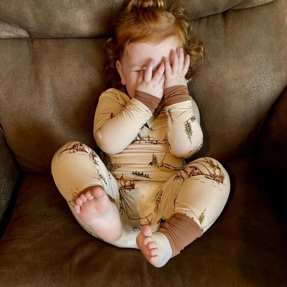 Sasquatch Bamboo Pajamas - 2 PC LivelyRae Sasquatchin' ZZZ's 220gsm OEKO-TEX - Picture 5 of 5